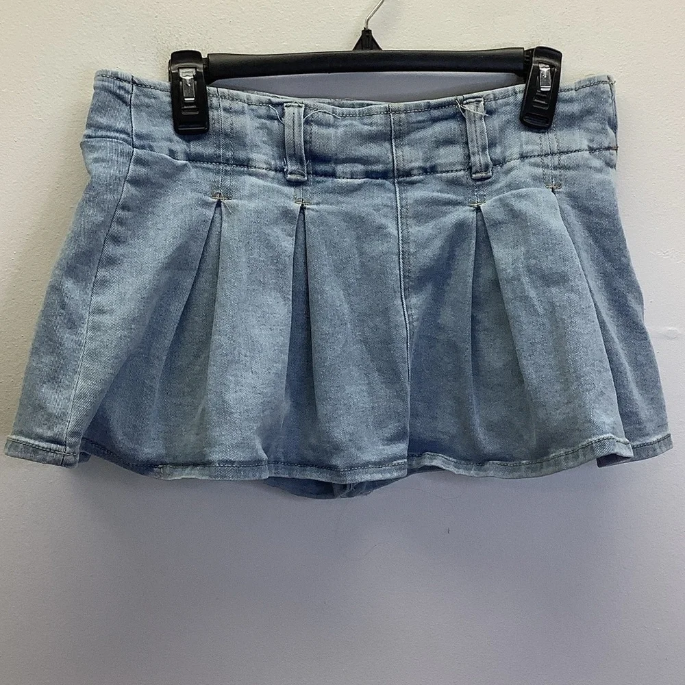Refuge Size Medium Light Blue Denim Skirt, Preloved